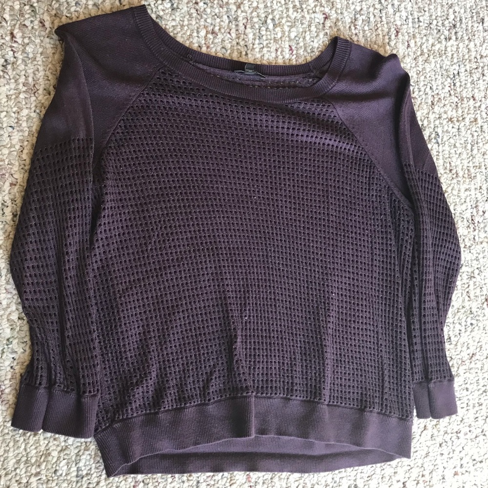 Express Plum Purple Short Sweater Size L #227